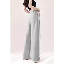Y2K Grey Lace Baggy Pants – Harajuku Vintage Wide-Leg Sweatpants